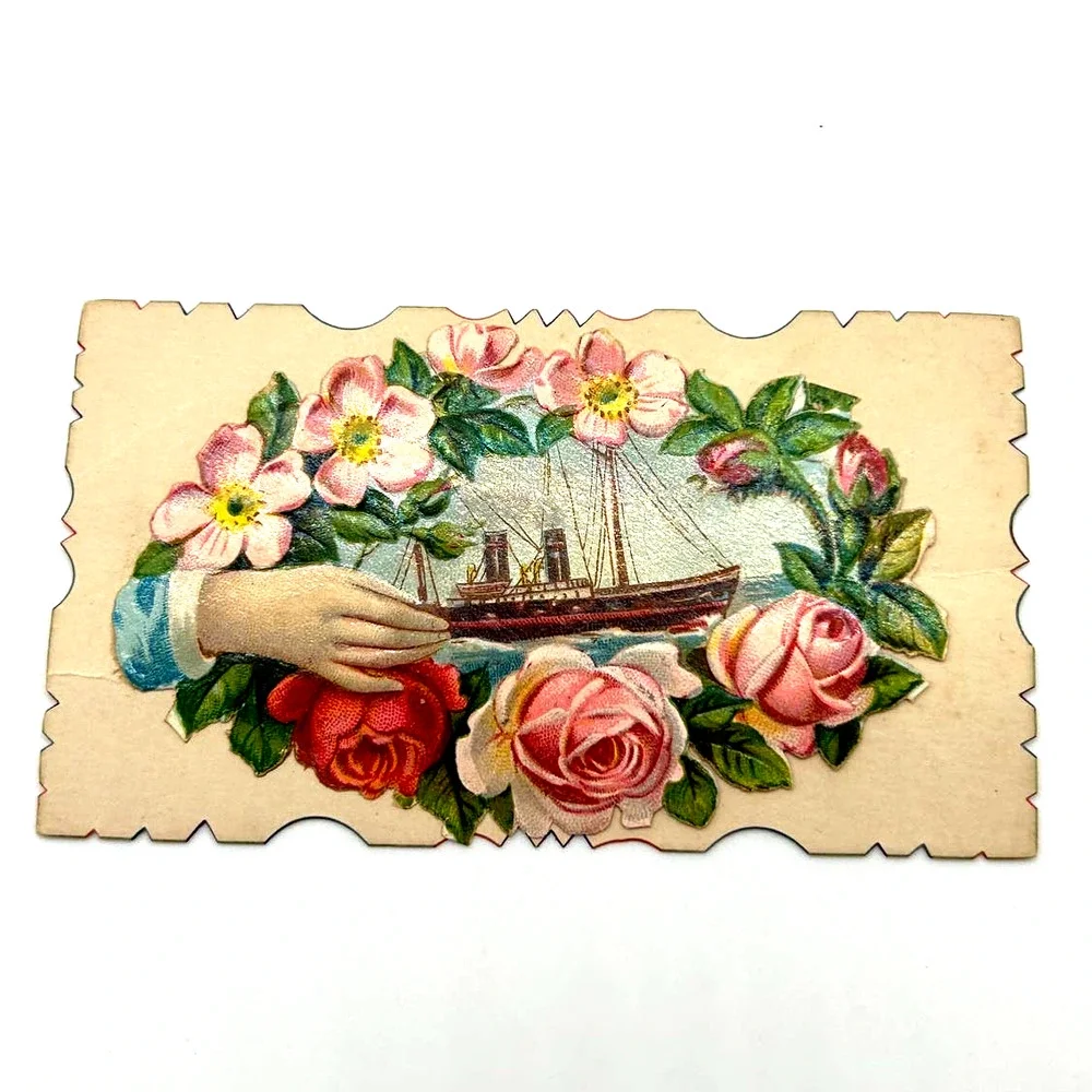 Antique Embossed Postcards Printed in Germany Lot of 5‎